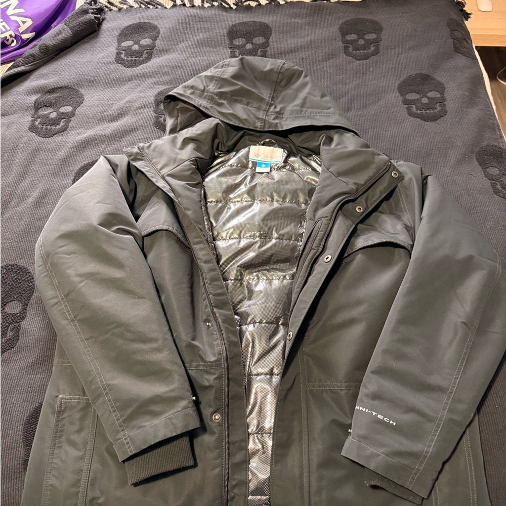 Columbia Black Hooded Winter Coat
